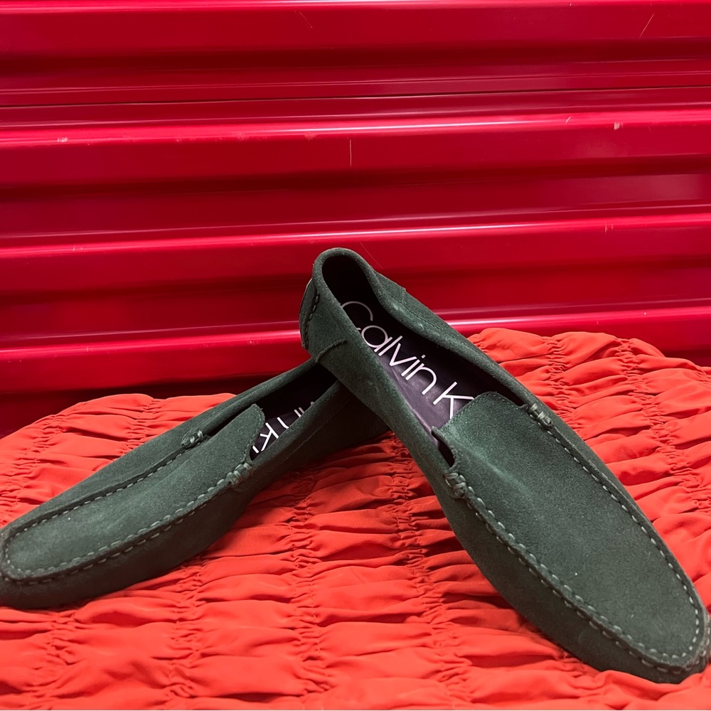 Green Calvin Klein loafers 10.5 Men